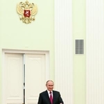　ロシアのプーチン大統領＝７日、モスクワのクレムリン（タス＝共同）