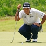 　第２ラウンド、１５ホールを終え暫定３１位の松山英樹＝ＴＰＣサウスウインド（共同）