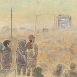 　仏画家豊田和子さんの画文集「記憶のなかの神戸　私の育ったまちと戦争」に描かれた作品（（Ｃ）Ｋａｚｕｋｏ　ＴＯＹＯＤＡ）