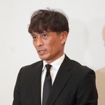 　弔問を終え、釜本邦茂さんについて語る日本サッカー協会の宮本恒靖会長＝１２日夕、大阪府内