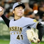　完封で１０勝目を挙げた阪神・村上＝東京ドーム
