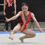 　床運動の演技をする岸里奈＝宇都宮市