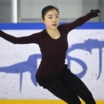 　練習を公開したフィギュアスケート女子の千葉百音＝京都府宇治市