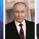 　中国の習近平国家主席、ロシアのプーチン大統領（ゲッティ＝共同）、インドのモディ首相