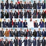 　２０日からの３日間で、第９回アフリカ開発会議（ＴＩＣＡＤ）で来日した各国首脳や国際機関代表３４人と会談した石破首相＝横浜市