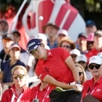 　最終ラウンド、通算１０アンダーで４位の岩井明愛＝ミシサガＧＣ（共同）