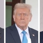 　（左から）石破茂首相、トランプ大統領（ゲッティ＝共同）、李在明大統領