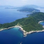 　使用済み核燃料の中間貯蔵施設建設が計画されている山口県上関町の長島＝２０２３年８月