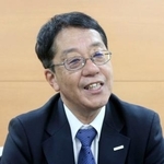 　インタビューに応じる京阪ホールディングスの平川良浩社長
