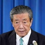 　記者会見する自民党の森山幹事長＝２６日午前、東京・永田町の党本部