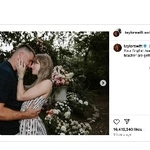 　テイラー・スウィフトさんがトラビス・ケルシーさんとの婚約を発表した投稿＝２６日（スウィフトさんのインスタグラムから、ロイター＝共同）