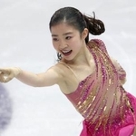 　３月、世界選手権の女子ＳＰで演技する千葉百音＝ボストン（共同）