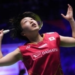 　バドミントンの世界選手権、２回戦で韓国選手と対戦する山口茜＝２７日、パリ（ＡＰ＝共同）