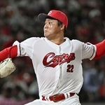 　６回３失点で３勝目を挙げた広島・高＝マツダ