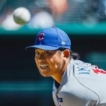 　ジャイアンツ戦に先発したカブス・今永。７回３失点で勝敗は付かなかった＝サンフランシスコ（共同）