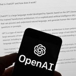 　米オープンＡＩのロゴと、同社開発の対話型ＡＩ「チャットＧＰＴ」の画面（ＡＰ＝共同）