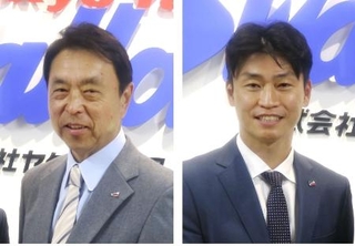 　ヤクルトの小川淳司ＧＭ、青木宣親ＧＭ特別補佐