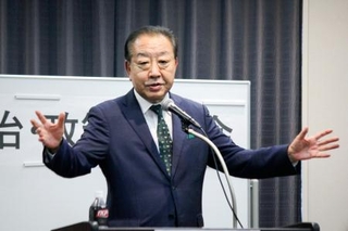 　横浜市で講演する立憲民主党の野田代表＝６日午後