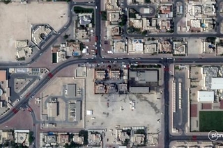 　イスラエル軍の攻撃で被害のあった場所の衛星写真＝１０日、カタールの首都ドーハ（Ｐｌａｎｅｔ　Ｌａｂｓ　ＰＢＣ／ＡＰ＝共同）