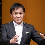 　東京都内で講演する国民民主党の玉木代表＝１日午後（代表撮影）