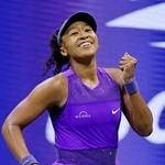　全米テニスの女子シングルス準々決勝で勝利し、笑顔の大坂なおみ＝３日、ニューヨーク（共同）