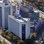 　警視庁（手前、共同通信社ヘリから）