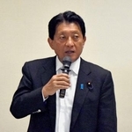 　自民党のデジタル社会推進本部の会合であいさつする平井卓也本部長＝４日午前、東京・永田町の党本部
