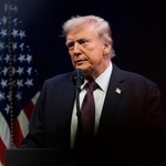 　トランプ米大統領＝８日、ワシントン（ＡＰ＝共同）
