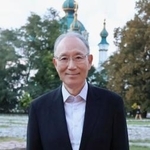 　１０日、キーウで取材に応じる松田邦紀前駐ウクライナ大使（共同）