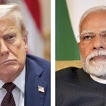 　トランプ米大統領（左）、インドのモディ首相（いずれもゲッティ＝共同）　