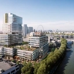 　三菱地所がロンドン中心部に建設する大規模オフィス・商業ビルのイメージ図（同社提供・共同）　