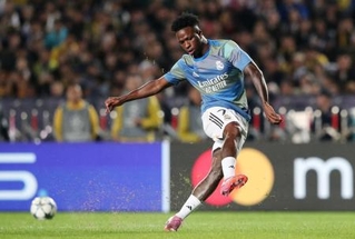 　レアル・マドリードで活躍するブラジル代表のビニシウス＝９月３０日、アルマトイ（ロイター＝共同）