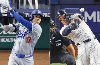 　ドジャースの大谷（左）とヤンキースのジャッジ