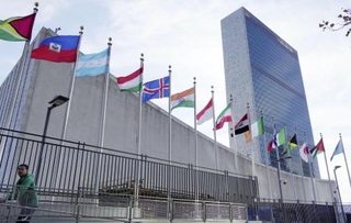　米ニューヨークの国連本部＝２０２３年１１月（共同）
