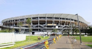 　アジア大会のメイン会場となるパロマ瑞穂スタジアム＝９月、名古屋市