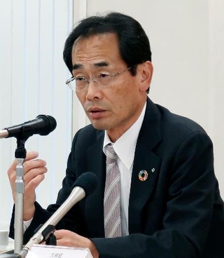 　定例会見で大阪・関西万博会場の跡地開発について言及する関西経済同友会の永井靖二代表幹事＝３１日午後、大阪市北区