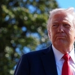 　トランプ米大統領＝５日、米ワシントンのホワイトハウス（ロイター＝共同）