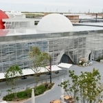 　兵庫県・淡路島に移設が決まったオランダ館＝３日、大阪市此花区の夢洲