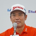 　新規大会を前に記者会見する松山英樹＝横浜ＣＣ