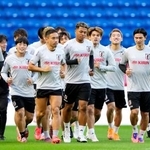 　パラグアイ戦に向け、最終調整する日本代表＝パナソニックスタジアム吹田