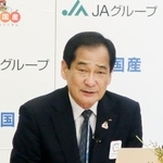 　記者会見するＪＡ全中の山野徹会長＝９日午後、東京都千代田区