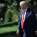 　トランプ米大統領＝１０日、ワシントン（ＡＰ＝共同）