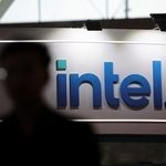 　米半導体大手インテルのロゴ＝８日、ニューデリー（ロイター＝共同）