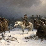 　アドルフ・ノルテン作「モスクワから退却するナポレオン」（パスツール研究所のチーム提供）