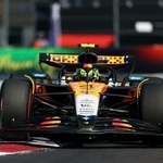 　Ｆ１メキシコシティーＧＰで走行するマクラーレンのランド・ノリス＝メキシコ市（ゲッティ＝共同）