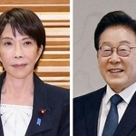 　高市早苗首相（左）、韓国の李在明大統領