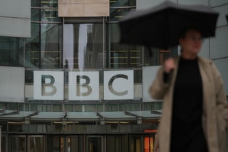 　英ロンドンにあるＢＢＣ本社＝１０日（ＡＰ＝共同）
