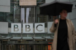 　ロンドンにあるＢＢＣ本社＝１０日（ＡＰ＝共同）