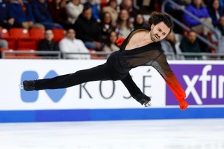 　男子フリー　演技するケビン・エイモズ＝レークプラシッド（共同）