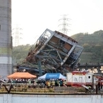 　倒壊事故が起きた韓国・蔚山の火力発電所＝６日（聯合＝共同）